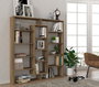 Hanah Home Estantería Escandinava Walnut, Tablero de Partículas Melamina, Nogal, 125x135.7x22cm